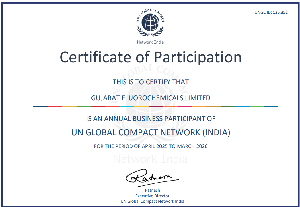 GFL Registration certificate